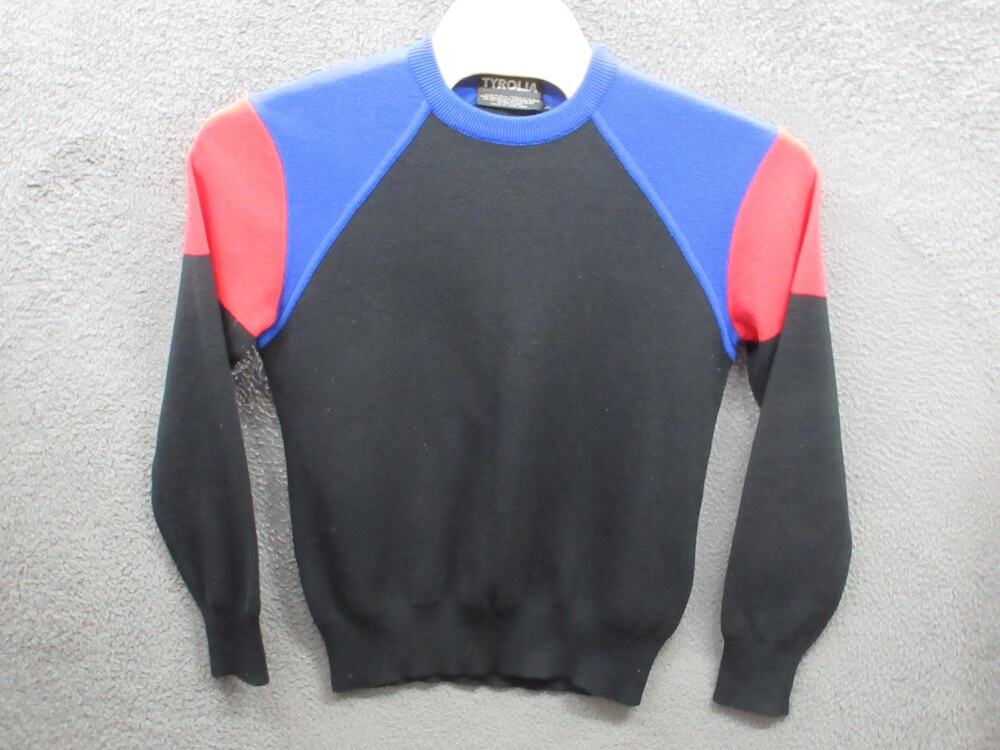 Vintage TYROLIA Wool Blend Men's XL Colorblock Sweater HONG KONG